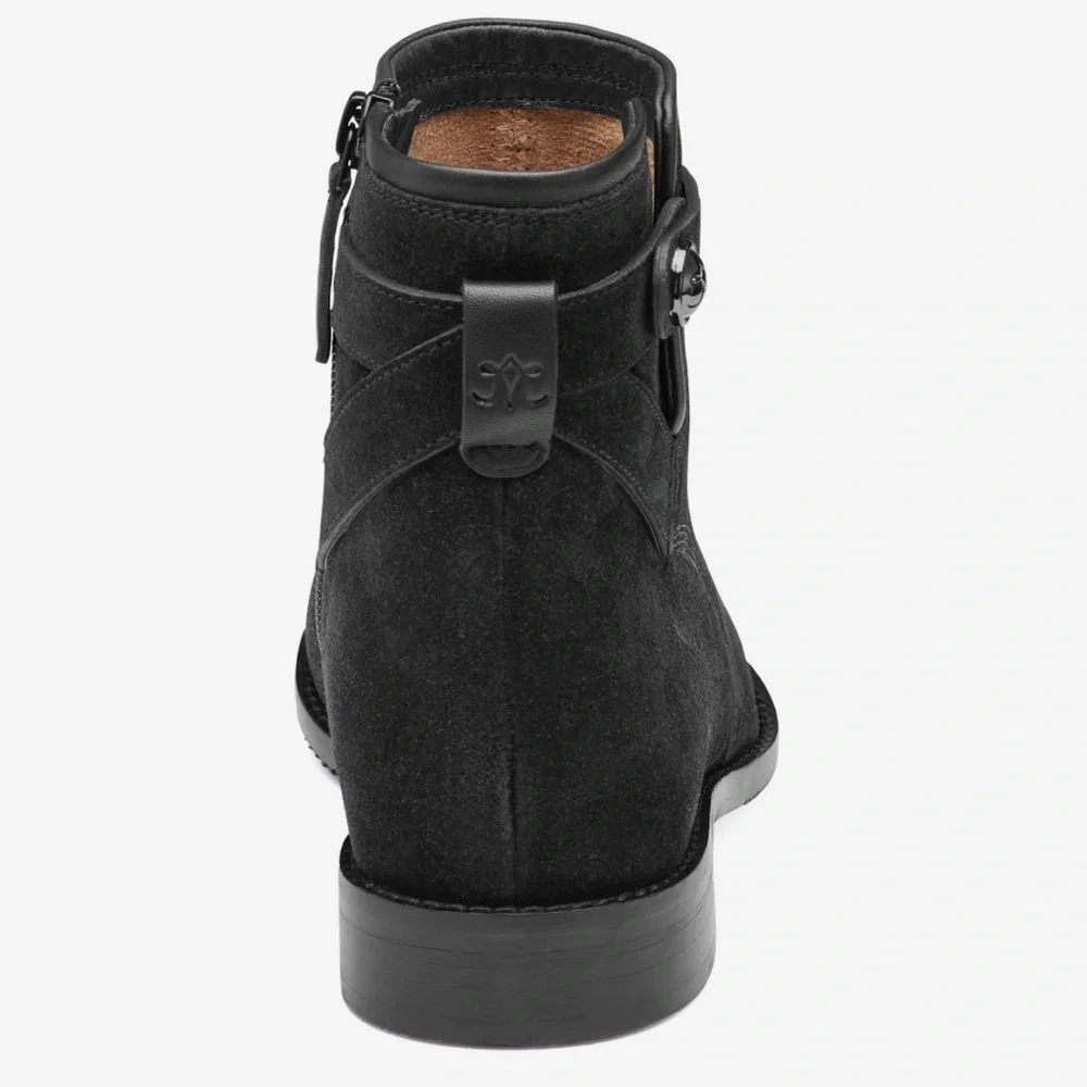 ▶️ Johnston & Murphy ◀️ Darby Snap Bootie All Leather Black Suede Women’s 8